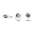 BEADIA Natural Dalmatian Disk Stone Beads 4x2mm 160pcs Rondelle Loose Semi Gemstone Beads for Jewelry Making Design - color: Dalmatian