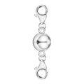 925 Sterling Silver Double Lobster Clasp Magnetic Necklace Jewelry Clasps and Closures Sterling Silver Double Bracelet Necklace Clasp - color: A-Silver
