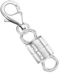Dailyacc 925 Silver Lobster Magnetic Necklace Clasps and Closures Safety Sterling Silver with 14K Gold Jewelry Converters for Bracelets Chain Extender - color: 1PC Silver A