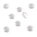 Craftdady 200Pcs Transparent Glass Cabochons 19.5~20mm Clear Glass Flat Back Dome Tile Half Round Cabochon Covers for Photo Pendant Jewelry Making - color: Transparent Clear, size: 20mm Round