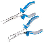 SPEEDWOX 2PCS Long Reach Bent Needle Nose Pliers Set - Smooth Jaw & Bent Needle Nose Pliers for Jewelry Making, Wire Bending & Fishing - style: 2PCS Bent & Needle Nose Pliers Smooth Jaw