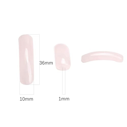 BEADIA Curved Rose Quartz Stone Beads 36x10mm 4pcs for DIY Bracelet Jewelry Making - color: Rose Quartz