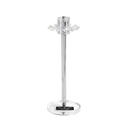 Isaac Jacobs Clear Acrylic Necklace Holder (12 Rotating Hooks) – Hanging Chain Organizer, Sleek & Sturdy Stand for Jewelry – Storage Solution- Bedroom- Bathroom - Countertop - Nightstand - size: 12 Hooks Rotating