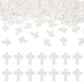 100Pcs Glow in the Dark Acrylic Cross Beads Crucifix Focal Beads White Cross Charms for Easter Pens Keychain Crafts DIY Jesus Bracelet Rosary Jewelry Making Supplies 16x12mm - color: Luminous Mint Cream
