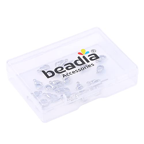 BEADIA Platinum Plated Lobster Clasps Non Tarnish 10mm 20pcs for Jewelry Making Findings - color: Lobster Clasps Platinum, size: 10mm