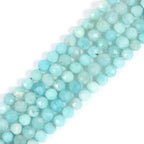6mm Brazilian Amazonite Faceted Gemstone Round Loose Beads Strand 15.5-16" DIY Jewelry Making - color: Brazilian Amazonite