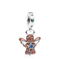 925 Sterling Silver Charms for Bracelets Gold Love and Heart Charms Cherry Blossom Dangle Beads Jewelry for Women - color: Gingerbread Man