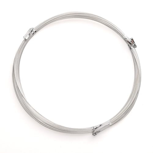 BEADIA Silver Plated Wire 0.6mm 5 Meters Bead Cord for Bracelet Necklace Charm Beading Jewelry Making Findings - size: 0.6mm, style: Silver