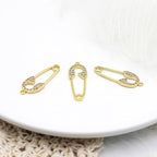 16-Pcs Crystal Jewelry Making Charms Silver Pendant Charm For Women Making Jewelry Crafts Rhinestone Charms - color: Pins