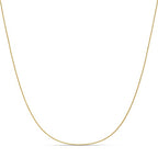 Amazon Essentials Sterling Yellow Gold or Silver Thin 0.8mm Box Chain Necklace - color: Yellow Gold, size: 20"