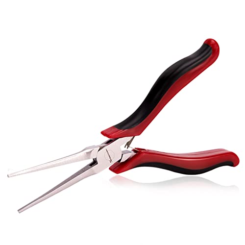 SPEEDWOX Mini Needle Nose Pliers Smooth Flat Jaws Extra Long Nose Long Reach Micro Functional Precision Tool with Spring Craft Beading Jewelry Making Chrome Vanadium Steel 5 Inches - style: Needle Nose Pliers