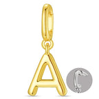 OVRUNS Initial Charm for Women,Letter Bracelet Necklace Charms Alphabet Pendant Charms With Clasp - color: Gold, style: Letter A