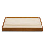 Oirlv 8 Line Wood Ring Storage Tray Jewelry Drawer Organizer Showcase Ring Earrings Display Holder(Creamy-white) - color: Creamy-white ring tray
