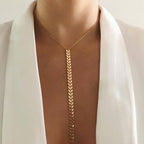 14K Gold Plated Body Chains for Women, Sexy Layered Belly Waist Chain Crossover Bikini Bra Chain, Summer Beach Rhinestone Body Jewelry - style: Gold Fishbone