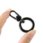 2pcsDouble Opening Snap Hooks,Push Gate Snap Hook Metal Swivel Lobster Claw Clasp Purse,Backpack,Bag Strap,Keyring,Phone case (Gun Black) - color: Gun Black
