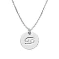 925 Sterling Silver Zodiac Necklace Disc Charm Necklace Gift for Your Wife Girlfriend or Family Member - style: Cancer