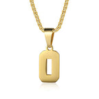 Number Necklaces Personalized Necklaces 18K Gold Plated Initial Number Pendant Stainless Steel Chain Sports Necklaces for Men Women - color: Gold, style: 0.