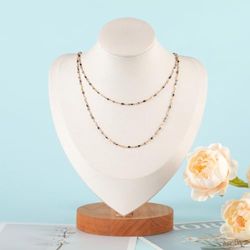 UMAOKANG 16.4 Feet Gold Plated Chain for Jewelry Making, Stainless Steel Chain Roll Necklace Chains Bulk Jewelry Supplies Findings - color: Gold-Black