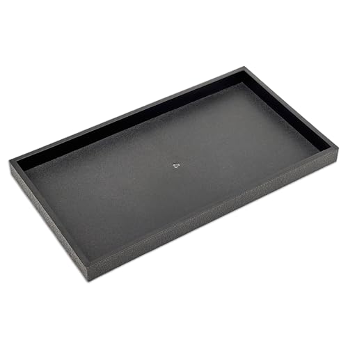 1" Stackable Plastic Jewelry Tray - Fit Full Size Inserts - Organizing Rings, Necklaces - Home, Drawer, or Retail - Black by The Display Guys - color: Black, size: Tray Only - 1" (1-Pack)