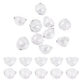 FASHEWELRY 10Pcs Glass Flower Beads Caps Clear Wind Bell Beads 21mm Glass Fishing Beads Jellyfish Beads for Wind Chimes Craft Jewelry Making - color: Clear