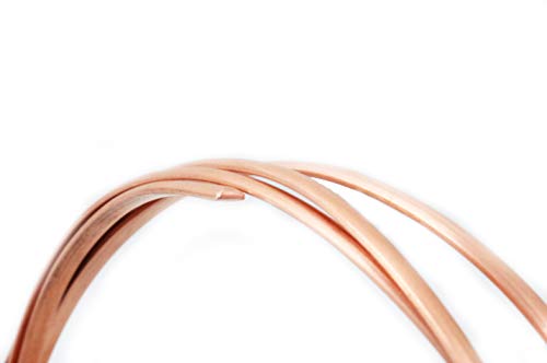 10 Gauge, 99.9% Pure Copper Wire (Half Round) Dead Soft CDA #110 Made in USA - 1FT by CRAFT WIRE - size: 10 Gauge, style: 1 Foot