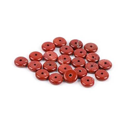 JOE FOREMAN 2x6mm Natural Red Jasper Gemstone Heishi Disc Rondelle Spacer Beads for Jewelry Making Full 15" Strand Energy Stone Healing Power Crystal - color: Red Jasper