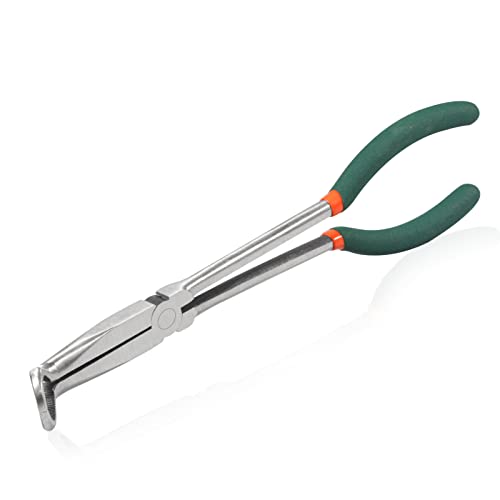 SPEEDWOX Long Reach Hose Grip Pliers 11 Inches Circle Plier Serrated Jaws Ring Nose Pliers High Leverage Reduce Efforts Non-slip Handle - style: Hose Grip Pliers