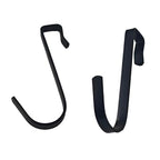20Pcs J Shaped Stainless Steel Hanger Hook,Clip-on Wire Rack Hook, Hanging Sink Grid Hooks Wire Shelf Hooks for Kitchen Bedroom Office,Black - color: Black, size: 0.34"