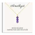 SmileBelle Crystal Necklace, Jade Necklace for Women as Anniversary Birthday Mothers Day Gifts for Women 14k Gold Black Tourmaline as Birthstone Jewelry for Girls Dainty Crystal Jewelry - color: Purple Amethyst