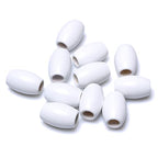 Large Oval Wooden Beads White- 20x30mm- 40 Beads- Hole 10mm- Quality Wooden Beads for Macrame Project/Garlands Making - color: 30x20mm, White#40pcs