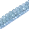 Natural Aquamarine 6mm Gemstone Round Loose Beads Strand for DIY Bracelet Necklace Jewelry Making Bead - color: Aquamarine, size: 6mm