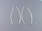 Adabele 100pcs Hypoallergenic Long V Shape Marquise Earring Hooks 45mm Sterling Silver Plated Ear Wire (Strong Wire 0.9mm/19 Gauge) DIY Craft Earrings Jewelry Making250-S - color: Silver