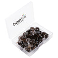 BEADIA Natural Faceted Smoky Quartz Rondelle Disk Stone Beads 10x5mm 37cm for DIY Chain Jewelry Making - color: Smoky Quartz