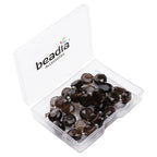 BEADIA Natural Faceted Smoky Quartz Rondelle Disk Stone Beads 10x5mm 37cm for DIY Chain Jewelry Making - color: Smoky Quartz
