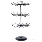 3 Tier Rotating Jewelry Stand with Adjustable Height, Necklace Holder Display Stand with 36 Hooks, Metal Jewelry Tree Organizer for Bracelets, Keychain Display, Jewelry Display for Vendors