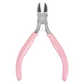 HARFINGTON Wire Cutters 4.5 Inch Diagonal Cutting Side Precision Pliers with Pink Plastic Handle for DIY Crafts Jewelry Making