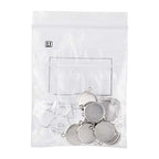 FASHEWELRY 10 Sets Brass Bezel Pendant Trays 14mm Dome Clear Glass Cabochon Blank Base Connector Cover for DIY Jewelry Making - color: 14mm-10 Sets