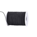 Elastic Cord for Bracelets, 1 mm 330 Feet Durable Bracelet String, Stretch Elastic String for Jewelry Making, Necklaces and Beading - size: Black