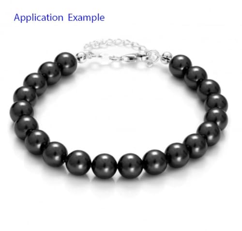 95pcs Adabele AAA Grade 4mm Small Natural Shell Pearl Loose Round Beads Freshwater Mother of Pearl Nacre 15 inch (Jet Black) for DIY Craft Jewelry Making SP4-23 - color: Black, size: 4mm (0.16 inch)