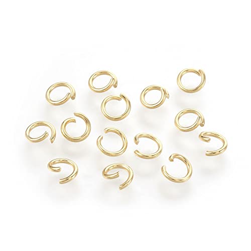 HDSupplies 100 Pieces - 304 Gold Tone Stainless Steel Jump Rings - 6mm - 20 Gauge (0.8mm Thickness) - color: Gold Tone Stainless Steel, size: 6mm / 0.8mm Thick / 20 Gauge