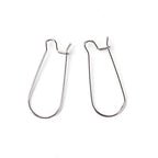 JGFinds Stainless Steel Ear Wire Hooks, 48 Pack Earring Findings, Secure Lock Kidney Wires - Teardrop Dangle 1 Inch - size: 1 Inch Long