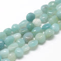 30-45Pcs/Strand Natural Amazonite Beads 15.7" Irregular Nuggets Stone Beads 8-15mm Gemstones Loose Spacer Bead for DIY Bracelet Necklace Jewelry Making Crafting - color: Amazonite