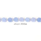 8mm Faceted Natural Aquamarines Stone Loose Round Semi Gemstone Beads for Bracelet Necklace Jewelry DIY Making - color: Aquamarines-1