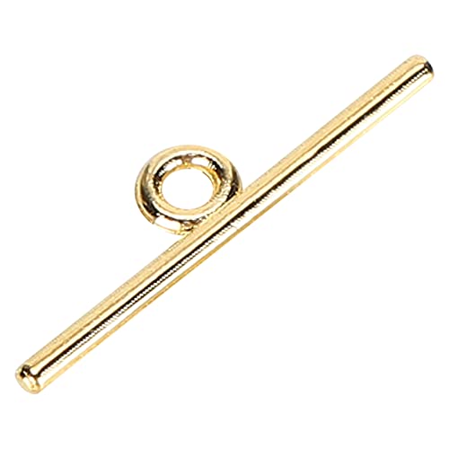 100 Pack Jewelry Clasp, Gold Bracelet Clasps Sets Alloy Toggle Jewelry Clasp Sets DIY Crafts Making Supplies Easy to Operate Toggle Connectors for Bracelet Jewelry Making