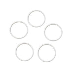 Adabele 50pcs Silver Round Hoop Circle Beading Hoop Link Jewelry Findings 20mm Geometric Connector Open Back Bezel Frame for DIY Craft Jewelry Making CF71-3 - size: Round Circle (0.79 inch)