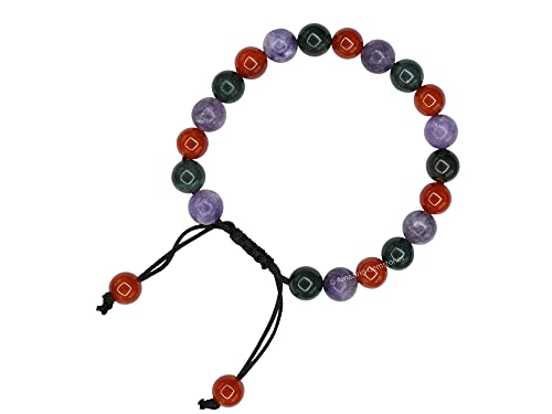 Amazing Gemstone Bracelet for Menopause - Bloodstone Lepidolite Carnelian Bracelet Set for Men Women Healing Calming Anxiety Stress Relief Gifts Pulseras Para Hombres Mujer Stocking Stuffers - color: Menopause