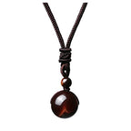 Jovivi Healing Crystals Necklace Natural Tiger Eye Amethyst Lucky Blessing Protection Chakra Beads Stone Pendant for Women Men Adjustable - color: Red Tiger Eye