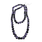 DandS ltd Crackle Lampwork Glass Beads for Jewelry Making, Purple, Vibrant DIY Bracelets, Necklaces, Earrings, Beading Supplies & Craft Kits for Handmade Jewelry, 80pcs 0.39 inch (10mm), #J211-10 - color: Purple