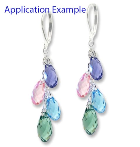 200pcs Czech 12mm Faceted Teardrop Briolette Crystal Glass Loose Beads Pendant Drop Spacer Bulk Crystal AB for DIY Jewelry Making CCT2-2 - color: Crystal AB, size: 12x6mm - 200pcs