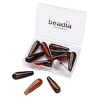 BEADIA Natural Dream AgateTeardrop Stone Beads 10x30mm 12pcs Dangle Earring Charm for DIY Jewelry Making - color: Dream Agate